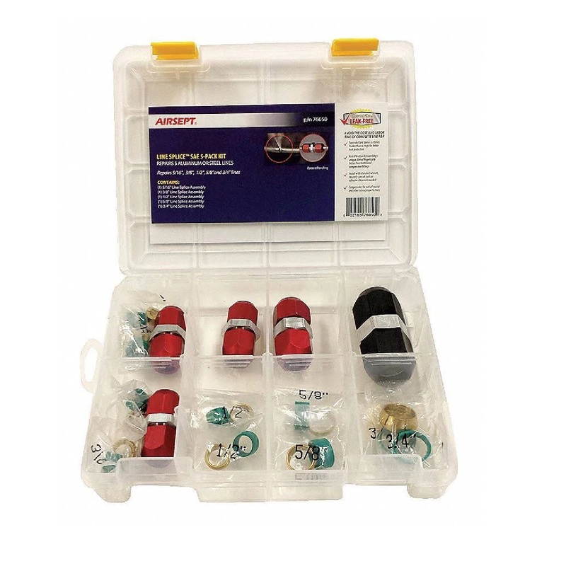 AIrsept 76050 Line Splice SAE Five Pack (one each 5/16" 3/8" 1/2" 5/8")