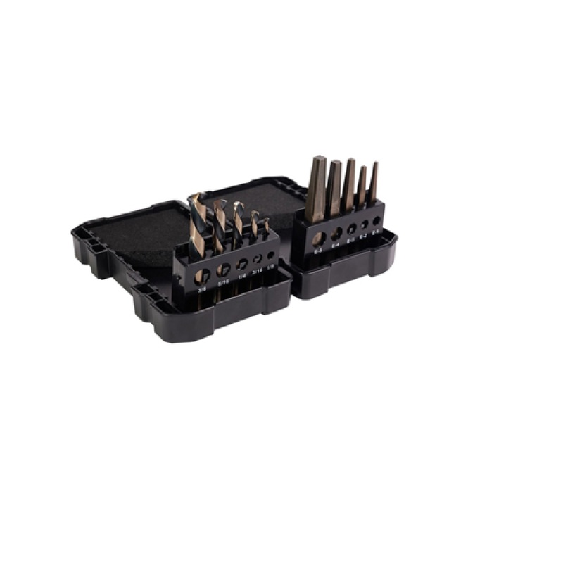KnKut 10KK7-LHSQX 10-Piece Left Hand Drill and Extractor Set