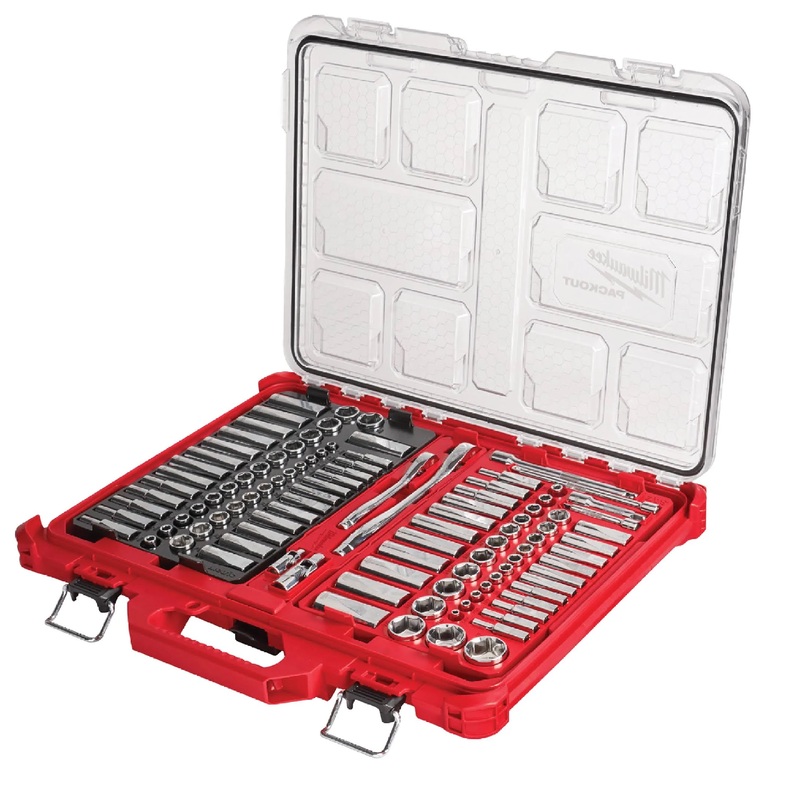 Milwaukee 48-22-9486 Packout 106-Piece SAE and Metric 1/4" & 3/8 Drive Socket Set