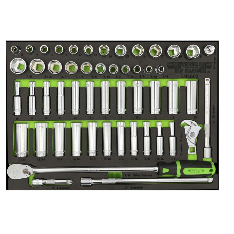 Vim Tools SMS600 3/8" 52-Piece  Drive Socket Master Set