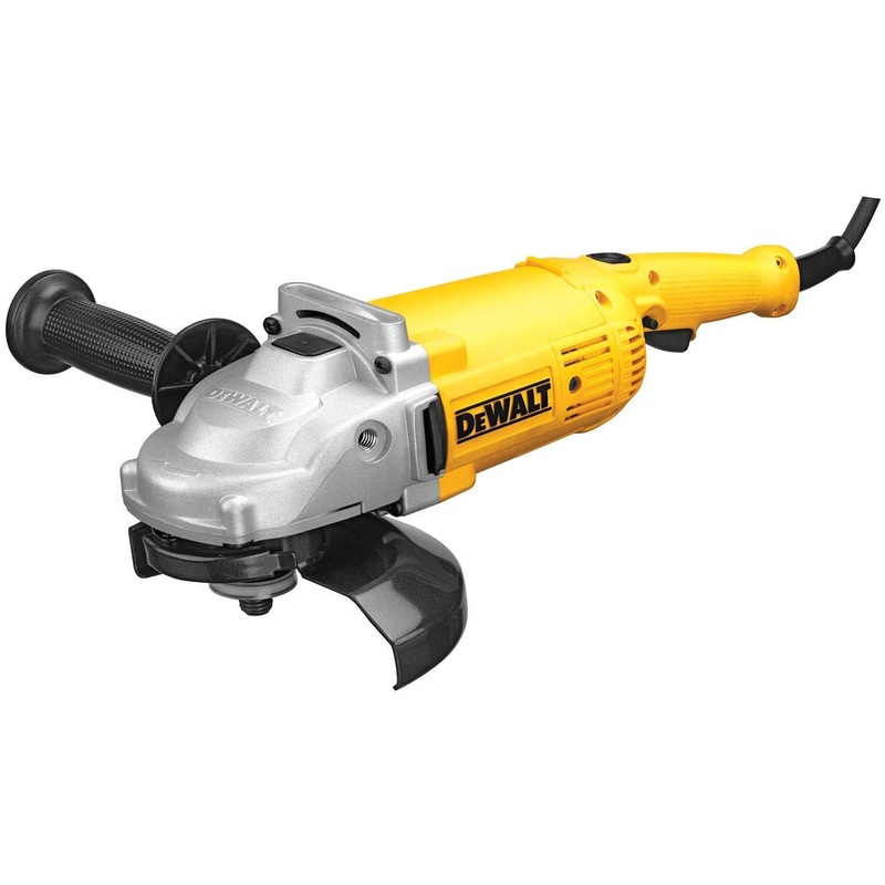 Dewalt E4517 7" Large Angle Grinder With 2 Finger Lock On Trigger Switch