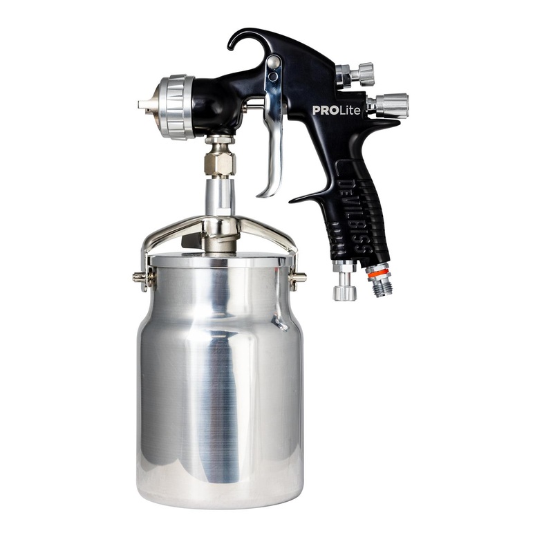 DeVilbiss 905139 ProLite Siphon Spray Gun with Cup, TE10 Air Cap & 1.6 & 1.8 Nozzles