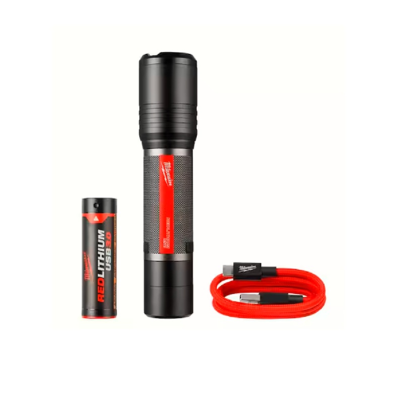 Milwaukee 2162-21 REDLITHIUM USB 2000 Lumen Slide Focus Flashlight