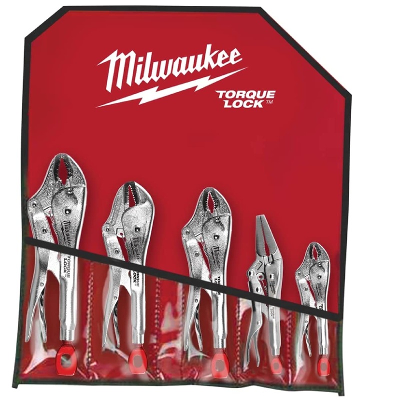 Milwaukee 48-22-3695 5-Piece Torque Lock Locking Plier Set