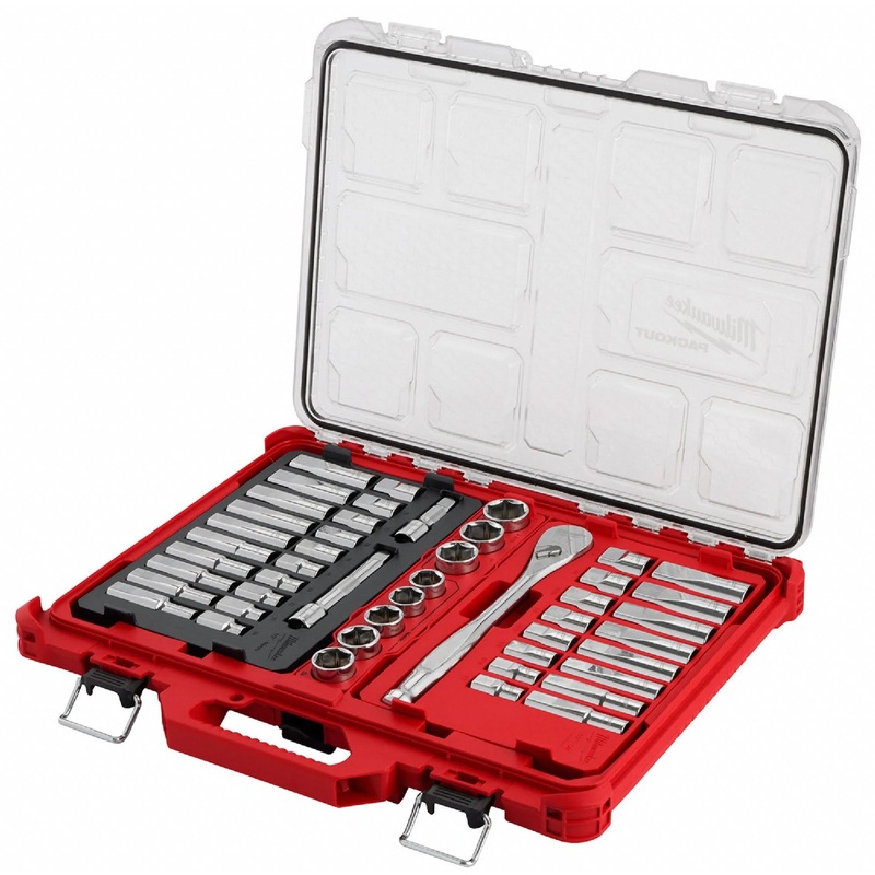 Milwaukee 48-22-9487 47-Piece 1/2" Drive Ratchet & Socket Set with PACKOUT Organizer