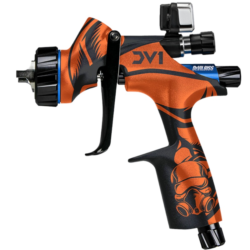 Devilbiss 905920 DV1 Basecoat Old School Multi Tip Spray Gun Kit with DV1-B PLUS (HVLP) Air Cap