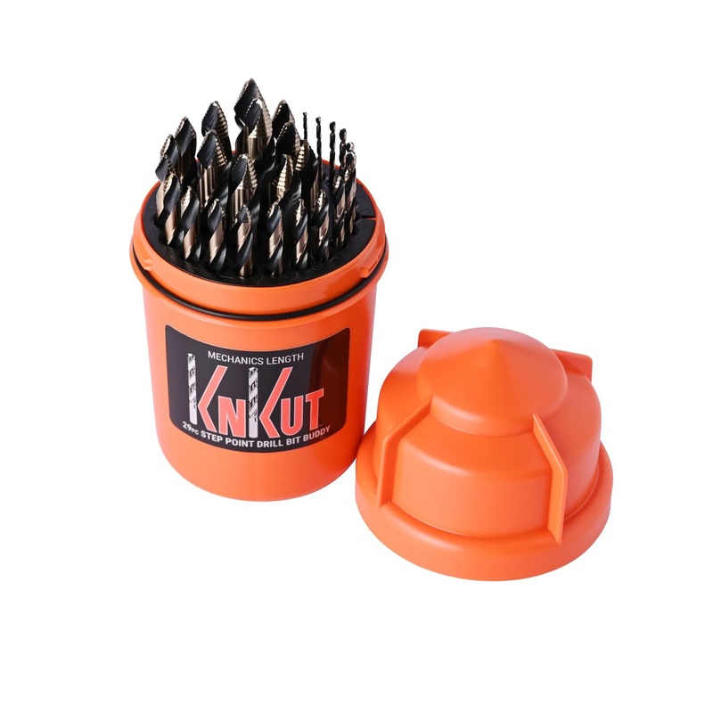 KnKut 29KK10DB 29-Piece Drill Buddy Step Point Drill Bit Set