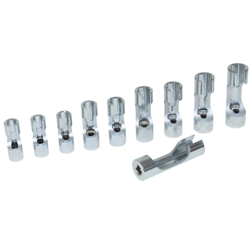 Lisle 12030 10-Piece 3/8" Drive Metric Flare Nut Socket Set