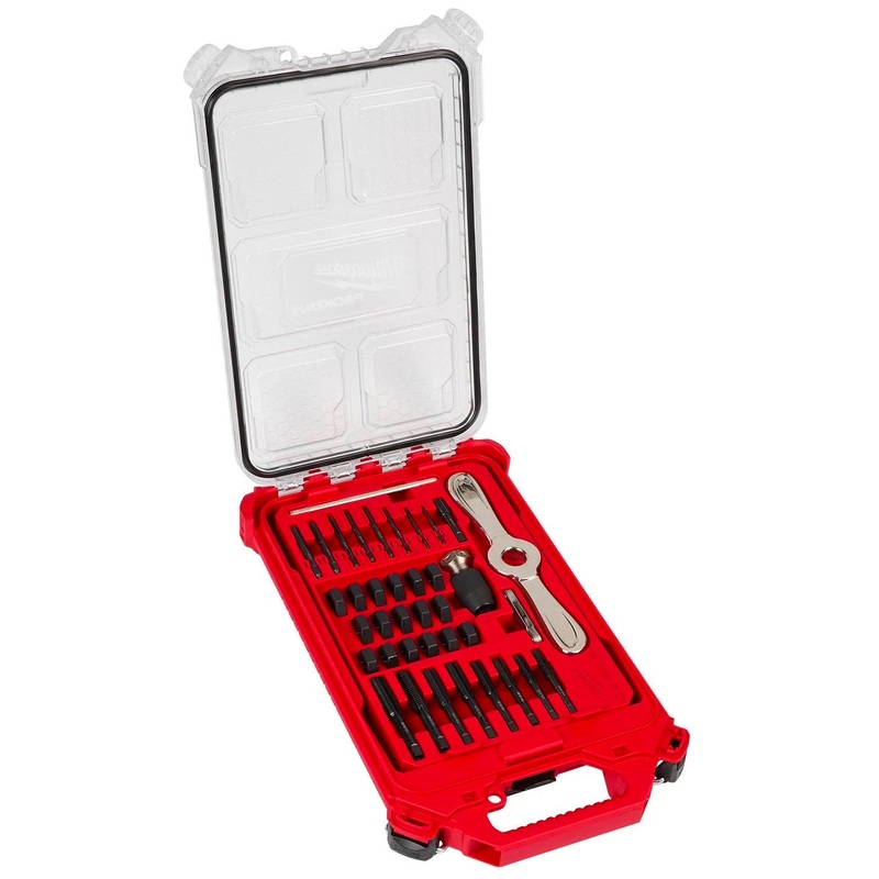 Milwaukee 49-22-5603 38-Piece Metric Tap & Die PACKOUT Set with Hex-Lok 2-in-1 Handle