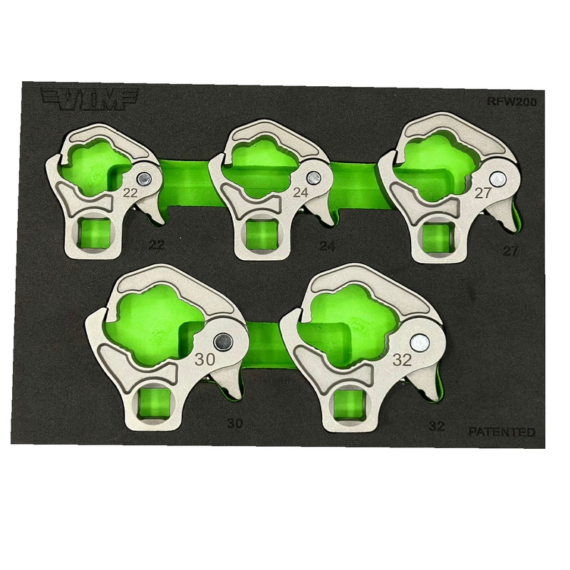 Vim Tools RFW200 5-Piece 1/2" Drive Large Ratcheting Flare Nut Wrench Set
