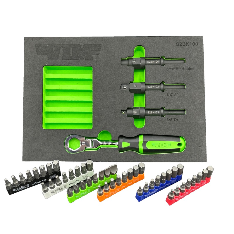 Vim Tools S2BK100K 4 Piece Shake 2 Break Kit With Impact Bits