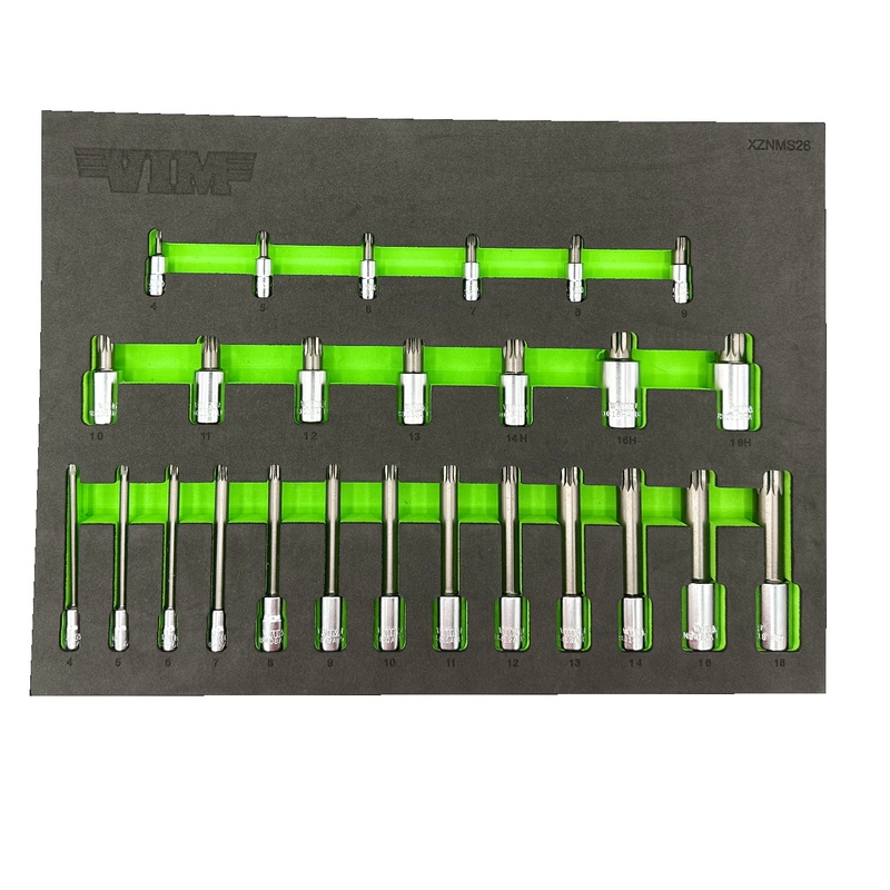 Vim Tools XZNMS26 26-Piece Master XZN Triple Square Socket Set