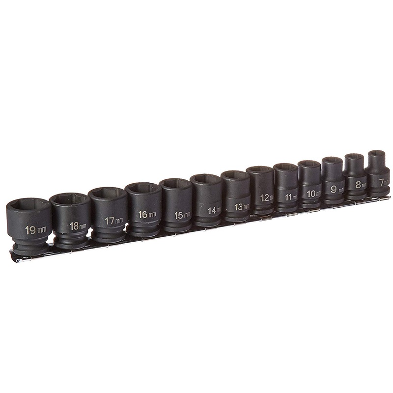 Grey Pneumatic 1213MG 3/8" Drive 13 Piece Metric Magnetic Impact Set