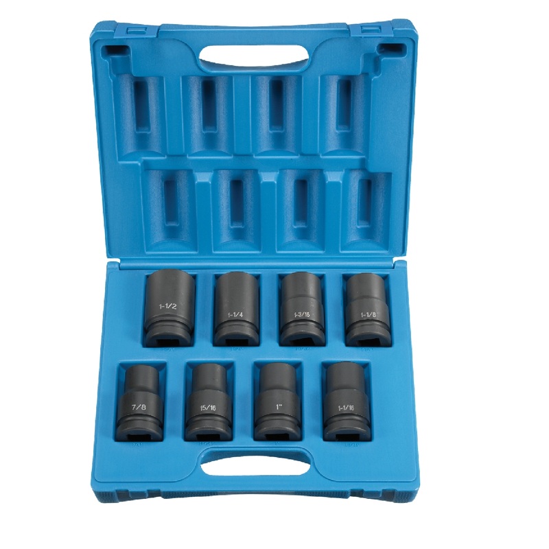 Grey Pneumatic 9108D 1" Drive Deep Length Impact Set
