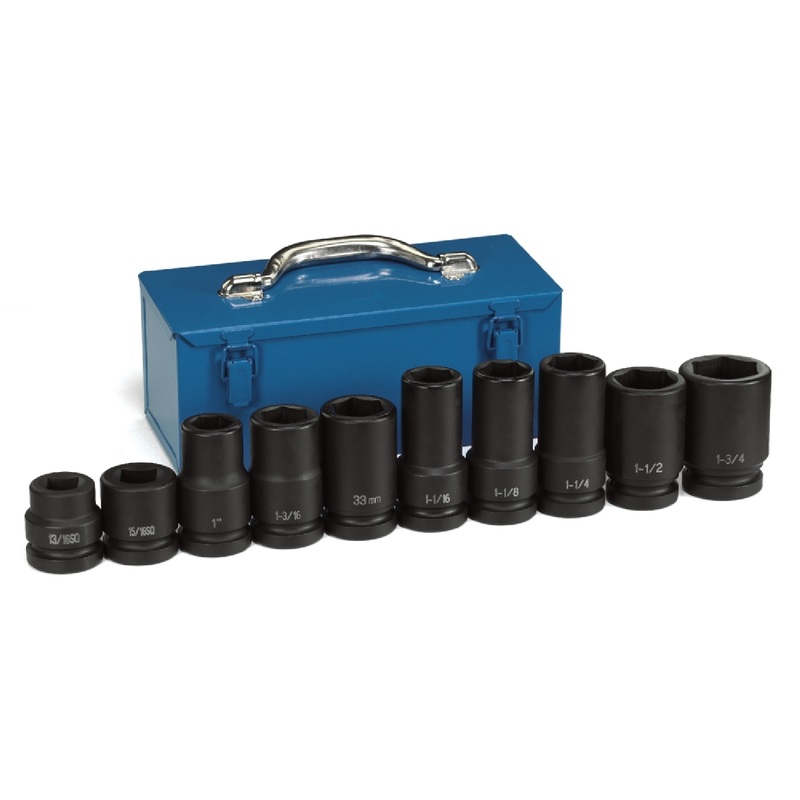 Grey Pneumatic 9151 1" Drive 10-Piece Heavy Duty Truck Set