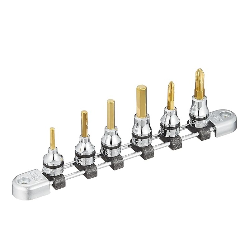 Nepros NTBT306A 6-Piece 3/8" Drive Hex & Phillips Socket Set