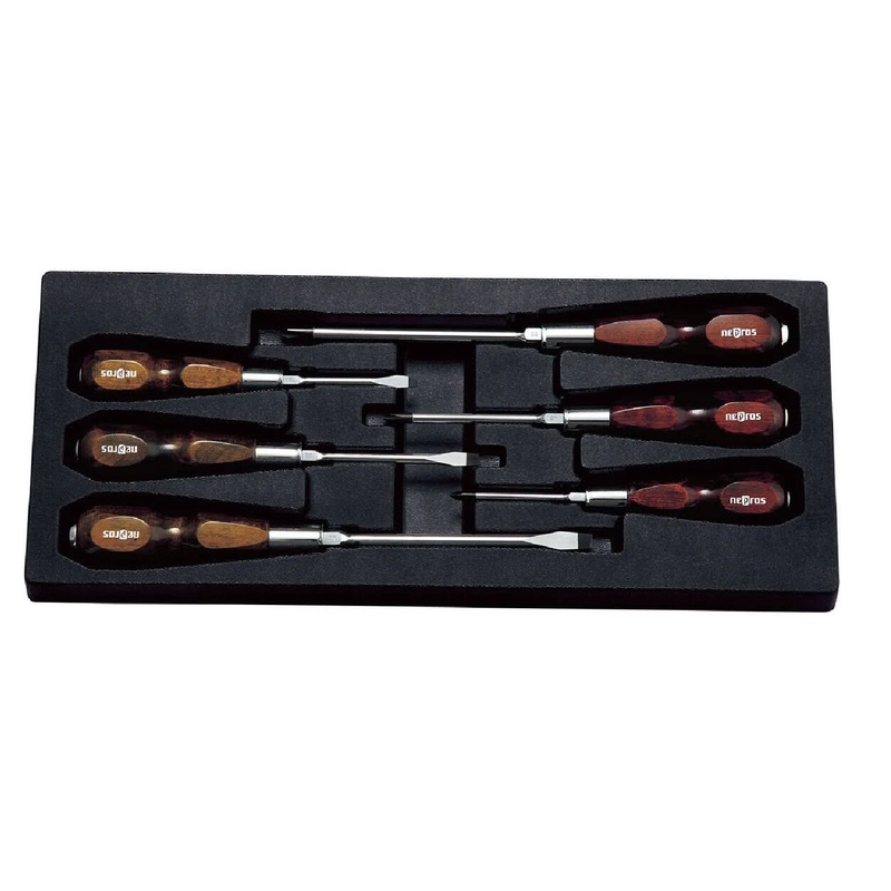 Nepros NTD306 6-Piece Wood Handle Precision Screwdriver Set