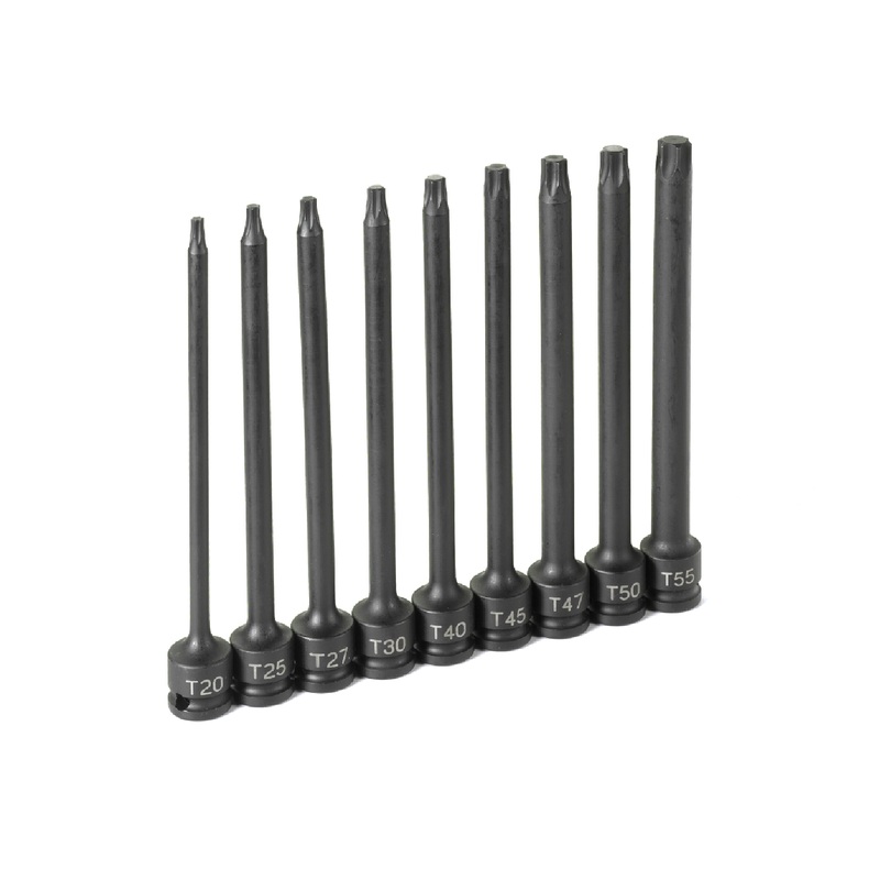 Grey Pneumatic 1206T 3/8" Drive 9 Piece 6" Length Internal Star Set