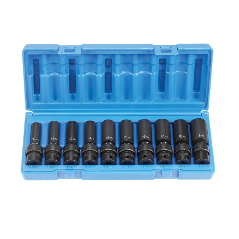Grey Pneumatic 1210UMD 3/8" Drive 10 Piece Deep Universal Metric Socket Set