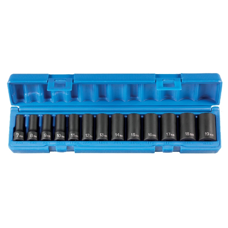Grey Pneumatic 1213 3/8" Drive 12 Piece Standard SAE Impact Socket Set