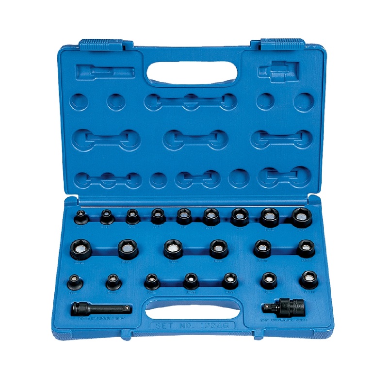Grey Pneumatic 1224G 3/8" Drive 24 Piece SAE/Metric Magnetic Socket Set