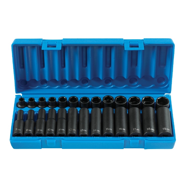 Grey Pneumatic 1226M 3/8" Drive 26 Piece Metric Master Impact Socket Set