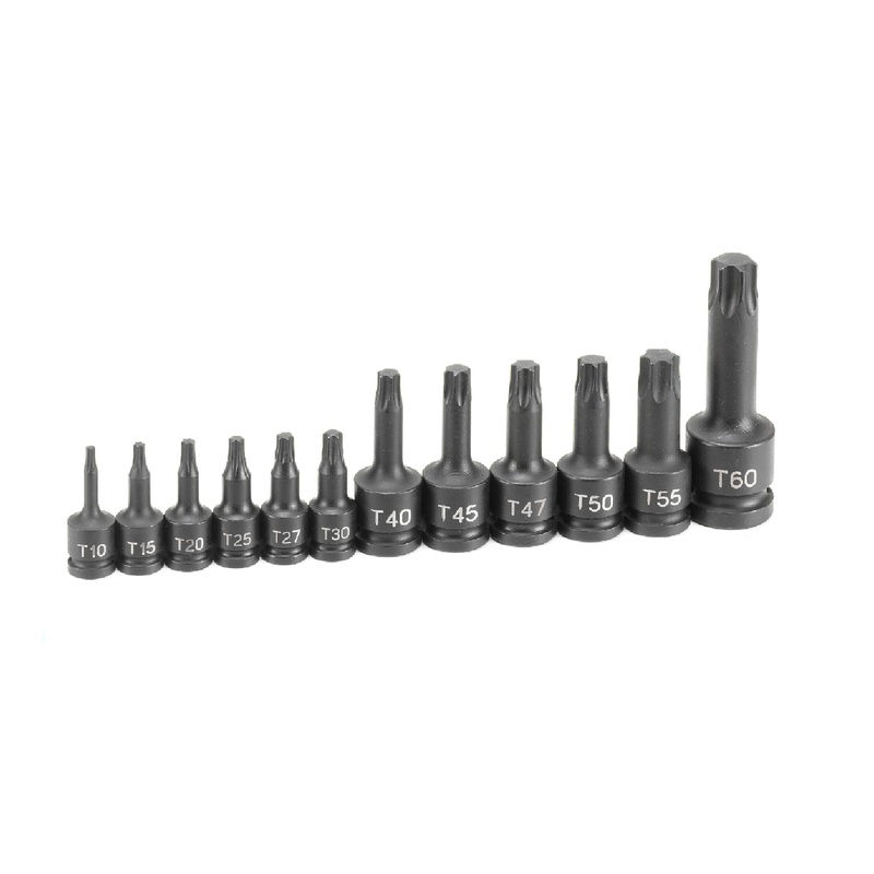 Grey Pneumatic 1234T 12 Piece Assorted Drive Internal Star Impact Driver Set
