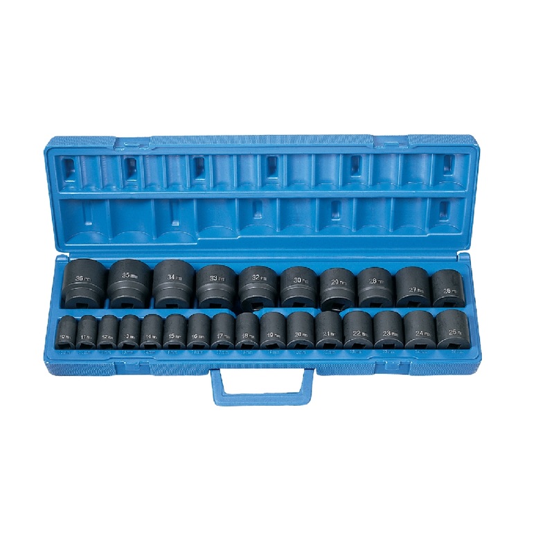 Grey Pneumatic 1326M 1/2" Drive 26 Piece Metric Master Impact Socket Set