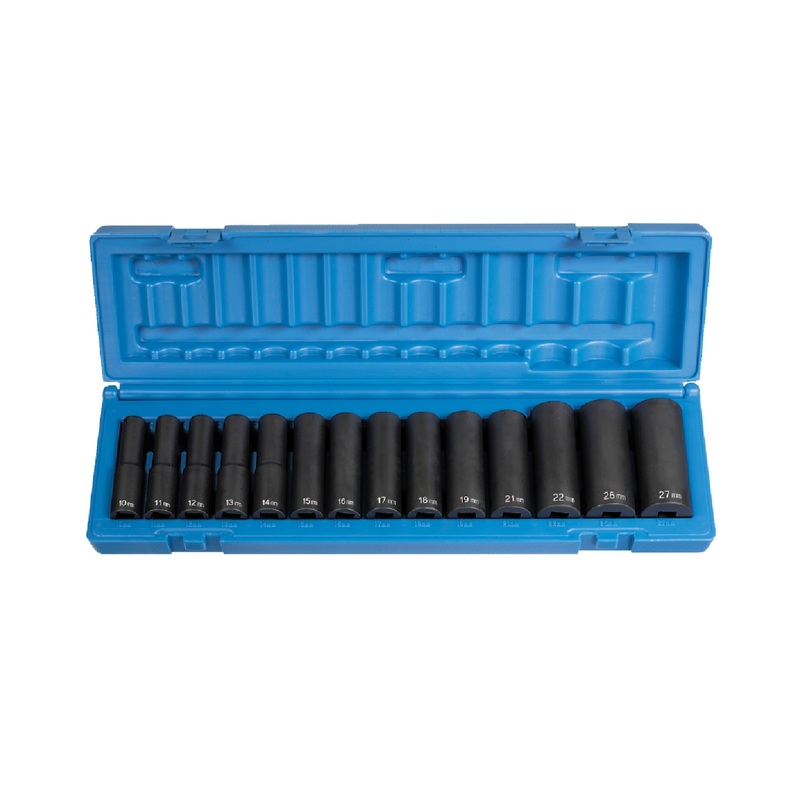 Grey Pneumatic 1412MD 1/2" Drive 14 Piece Deep Metric Socket Set