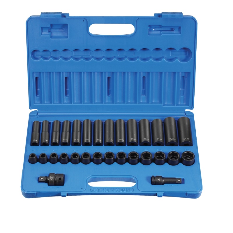 Grey Pneumatic 1430MRD 1/2" Drive 30 Piece Standard Deep Metric Set