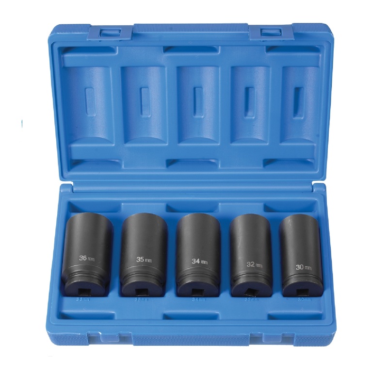 Grey Pneumatic 1705SN 1/2" Drive 5 Piece Spindle Nut Set