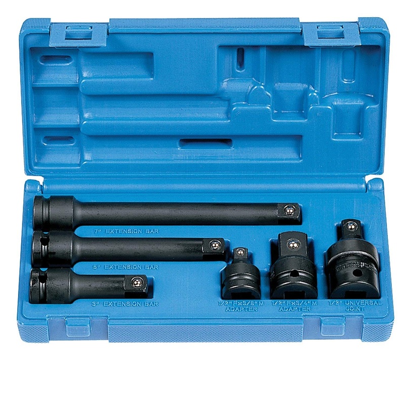 Grey Pneumatic 2200 1/2" Drive 6 Piece Adapter Extension Set