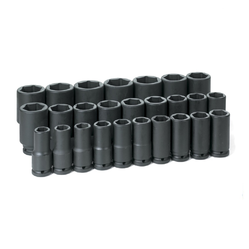 Grey Pneumatic 8026MD 3/4" Drive Metric Master Impact Socket Set - 19-50mm 26 Piece Deep