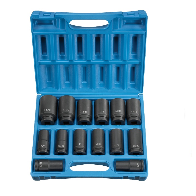 Grey Pneumatic 8038D 3/4" Drive 14 Piece Deep Impact Socket Set