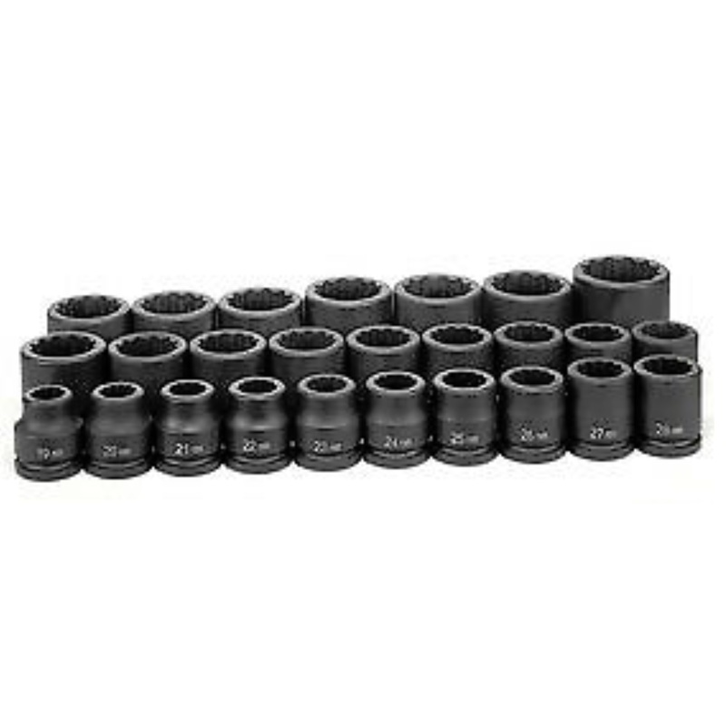 Grey Pneumatic 8126M 12 Point 26 Piece Metric Master Set 3/4" Drive