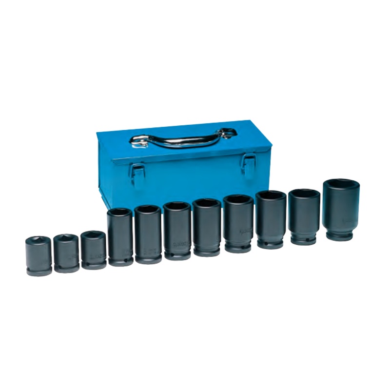 Grey Pneumatic 8133 3/4" Drive 11-Piece Deep Metric Socket Set