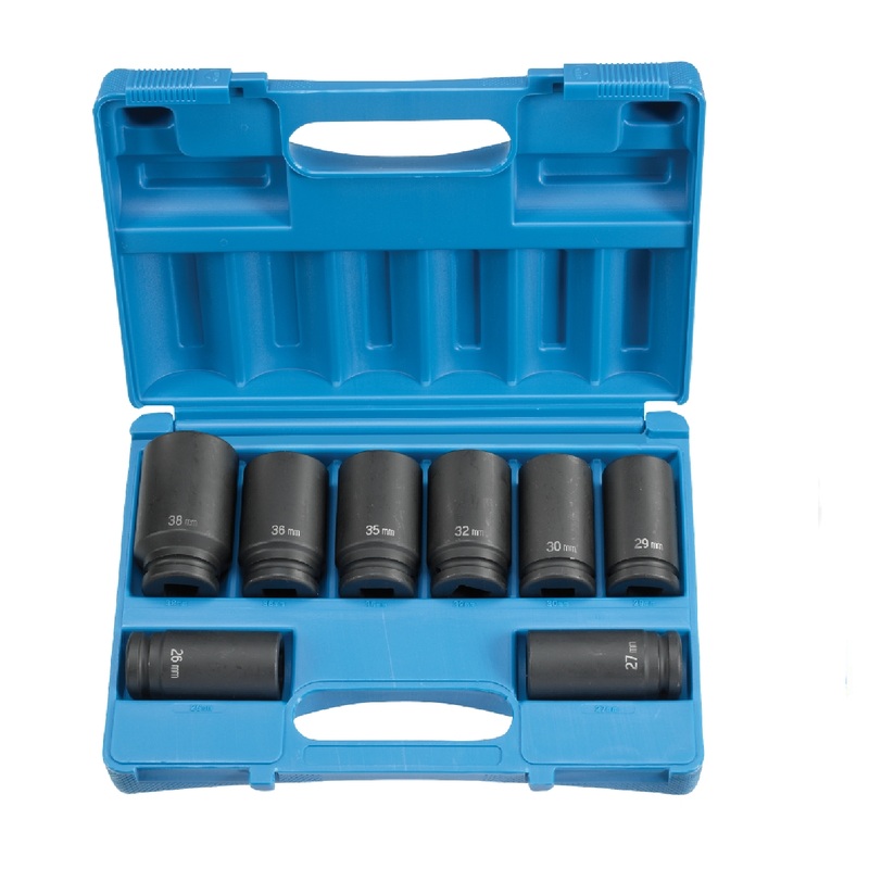 Grey Pneumatic 8134MD 3/4" Drive 8 Piece Deep Metric Impact Socket Set