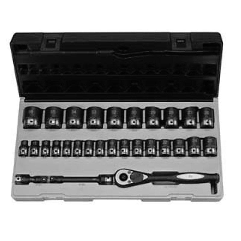 Grey Pneumatic 82229M 12 Point 29 Piece Metric Duo Socket Set 1/2" Drive