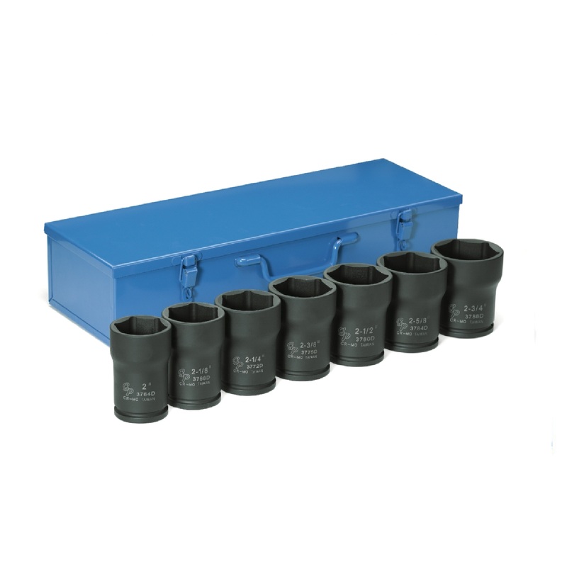 Grey Pneumatic 8370 3/4" Drive 7-Piece Truck Pinion Locknut Set