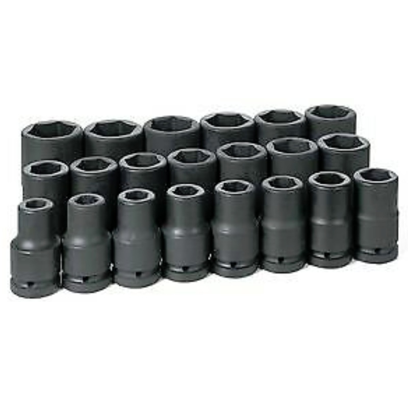 Grey Pneumatic 9021D 1" Drive 21 Piece Deep Fractional Set 3/4" - 2"