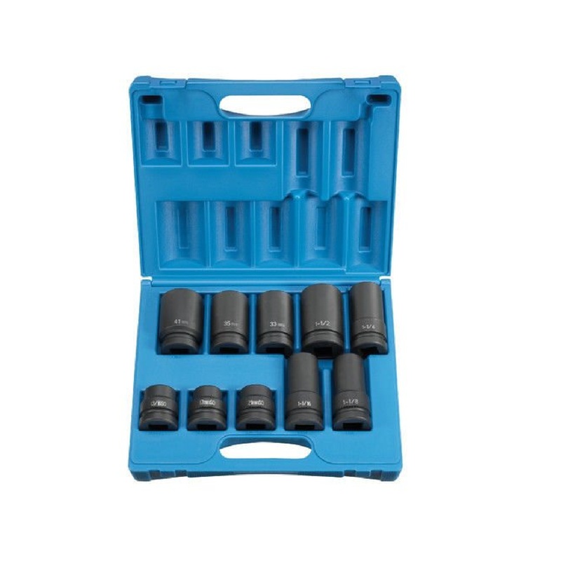 Grey Pneumatic 9153 1" Drive 10-Piece Truck Wheel Impact Socket Set