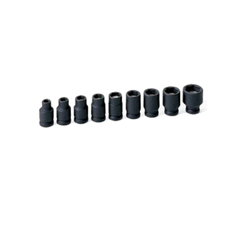 Grey Pneumatic 9709G 1/4" Drive 9 Piece SAE Magnetic Impact Socket Set