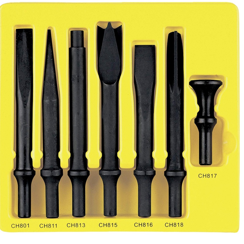 Grey Pneumatic CYCS807 7-Piece Heavy Duty .498 Shank Chisel Set