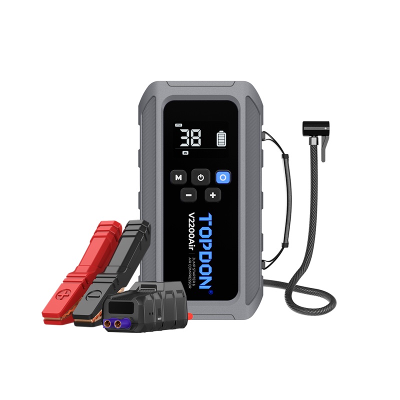 Topdon V2200AIR 2-in-1 2200 Peak Amp Jump Starter & Tire Inflator
