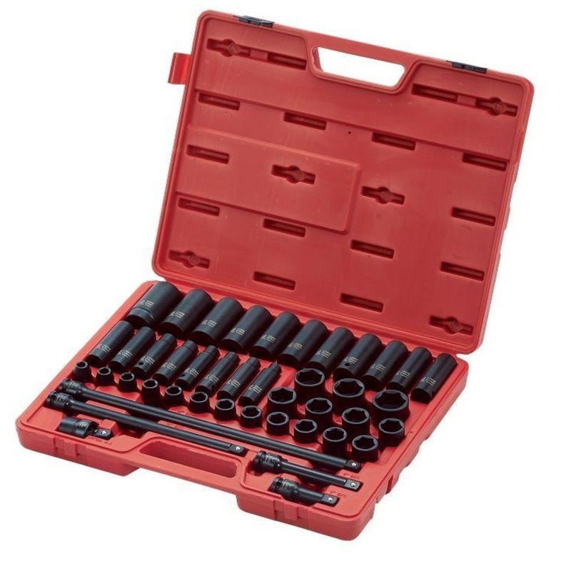 Sunex 2569 1/2" Drive Metric Impact Socket Set - 43 Pieces