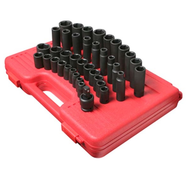 Sunex 2668 1/2" Drive 39-Piece SAE Master Impact Socket Set
