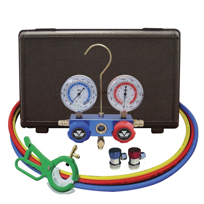 MasterCool 89661-PRO R134a Manifold Gauge Set with Aluminum Standard Couplers