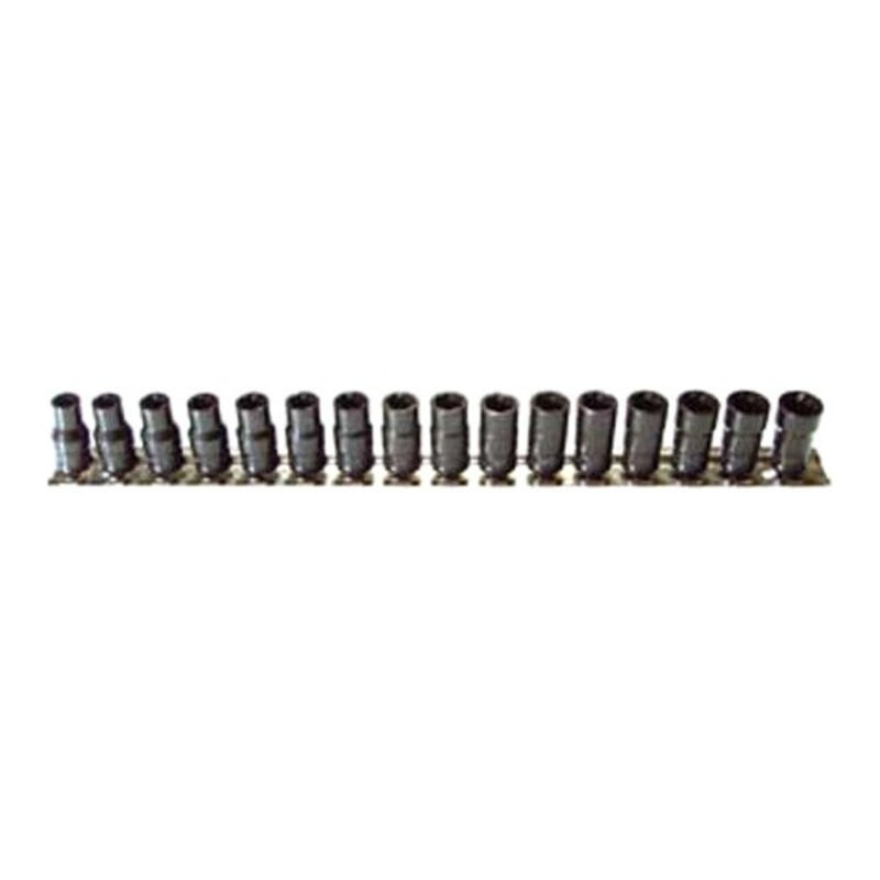 TurboSocket TSCS2516B 16 Piece Combination Turbo Socket Set 1/4