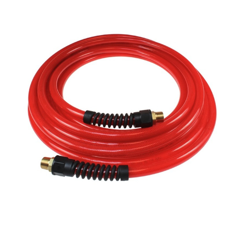 Coilhose Pneumatics PFE60254TR 25' Red Flexeel Hose - 1/4" MPT x 3/8" ID