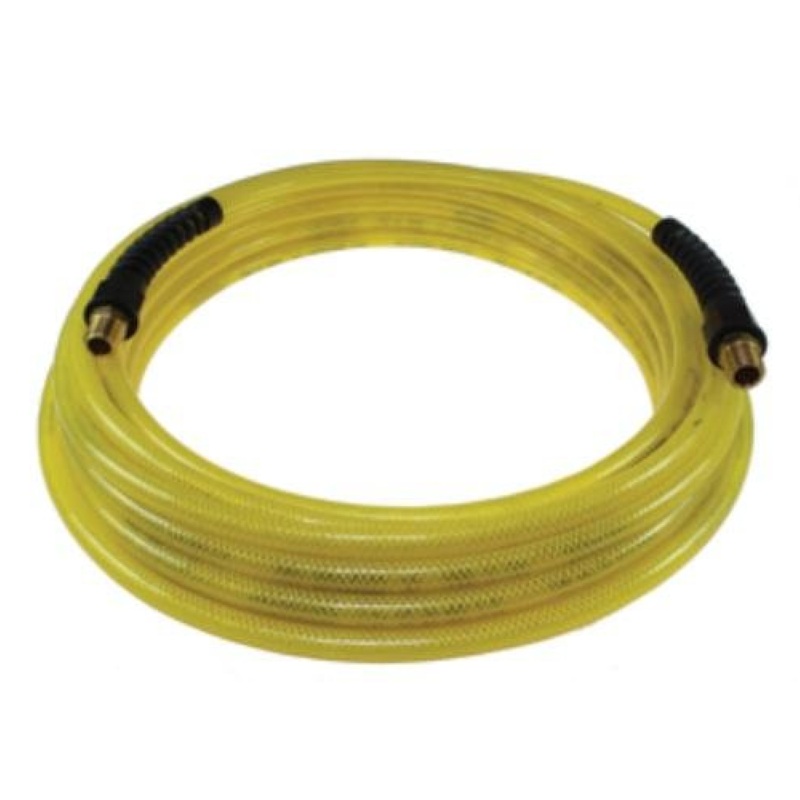 Coilhose Pneumatics PFE60354TY 35' Yellow Flexeel Hose - 1/4" MPT x 3/8" ID